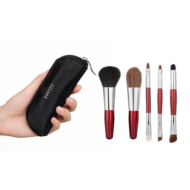 Dropship Easy-taken Travel Makeup Brush Set,5pcs Mini Complete