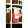Tabbies File Pocket Handles, 9.63 X 2, Red/White, 4/Sheet, 12 Sheets/Pack