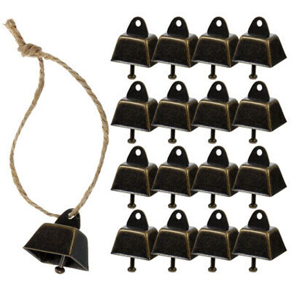 18pcs Metal Cowbell Noisemaker for Farm Animals and Sturdy Cowbells