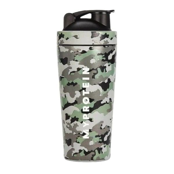 Myprotein My Protein Stainless Steel Shaker Bottle, 25.5 fl oz (750 ml) Camouflage Metal Shaker