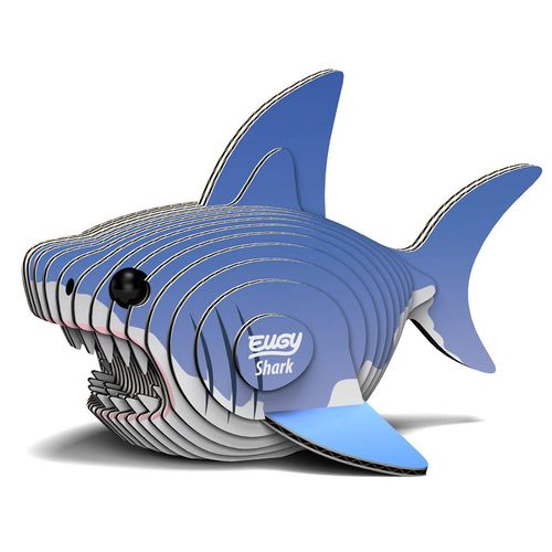 Eugy Shark 3D Puzzle, 24 Piece Eco-Friendly Educational Toy Puzzles for Boys, Girls & Kids Ages 6+