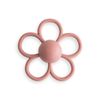 mushie Silicone Baby Daisy Rattle Teether Toy