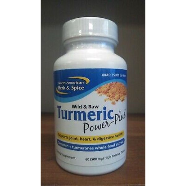 Turmeric Power Plus 60 capsules North American Herb & Spice