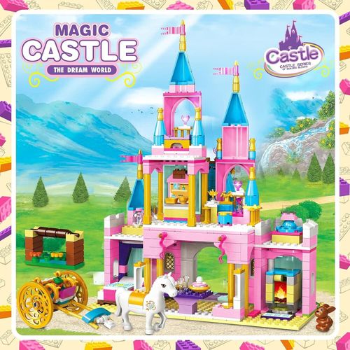 Castle Building Kit, Girls Princess Castle Magical Ice Palace Toy Building Block