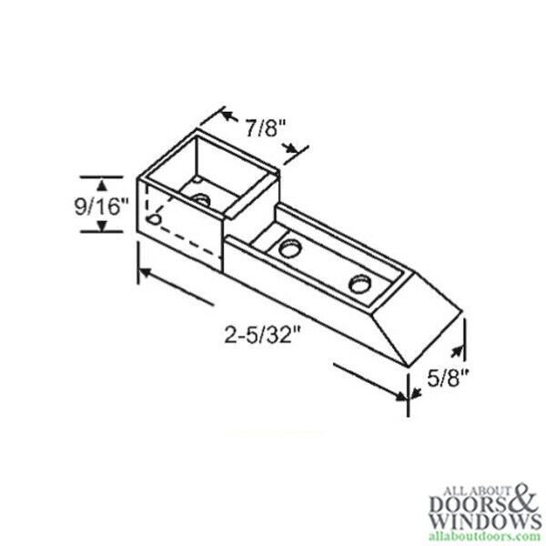 Peerless Top Sash Guide For Metal and Aluminum Windows White Plastic Sash Guide