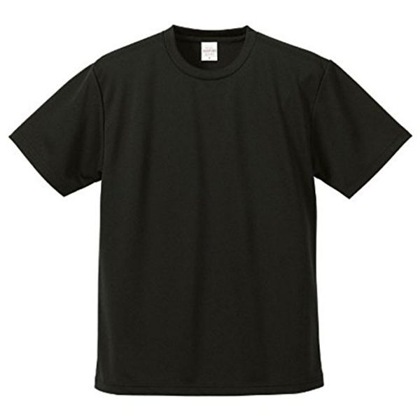 Daily Necessities Short Sleeve T-shirt, Related Products, UV Protection, Sweat Absorbent, Quick-drying, Dry T-shirt, CB5900, Black, S [Set of 5]