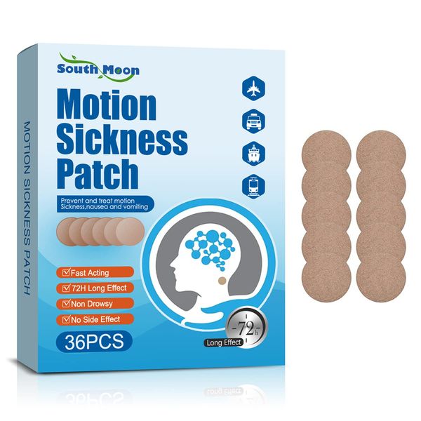 Anti Motion Sickness Patch, Travel Sickness Patch, Relieves Nausea, Dizziness and Vomiting in Seasickness, Seasickness Patch for Cruise, Plane, Train, Bus