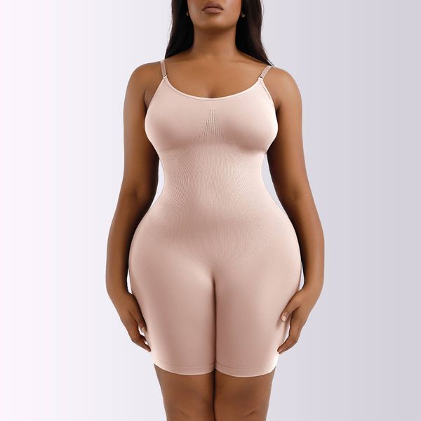 Shapewear Playsuit Seamless Bodysuit [Available in Beige or Black] - Beige / L