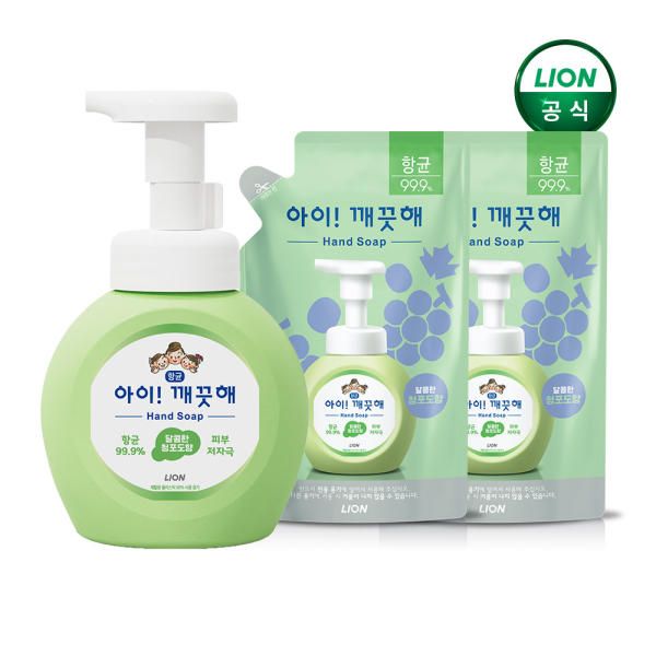 Ikekeunhae Hand Wash Green Grape 250mlx1 + 200mlx2