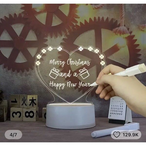 Note Board,  Creative Led Night Light,  USB Message Board ,Erasable Note Board.