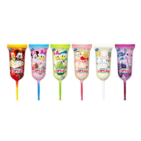 Glico Popcan (Mix of Drink Flavors), 30 lollipops