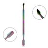 KADS Cuticle Pusher Remover with Symphony Nipper Rainbow Stainless Steel Manicure Nail Art Tool Set