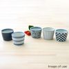 Hasami Ware 31854 Set of Cups in Assorted Indigo Dyed Patterns