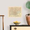 CANVAS ON DEMAND Map of Cincinnati Wall Decal, Map Artwork