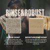 Bath Bar Scrub Soap Rinse & Robust Gift Set Exfoliating for Men Body&Hand All Skin Type 6Pcs Handmade Natural Cleansing Moisturizing&, Leather, Sandalwood, Cedar, Bay Rum, Teak Wood, Sweet Tobacco, 3.5 oz
