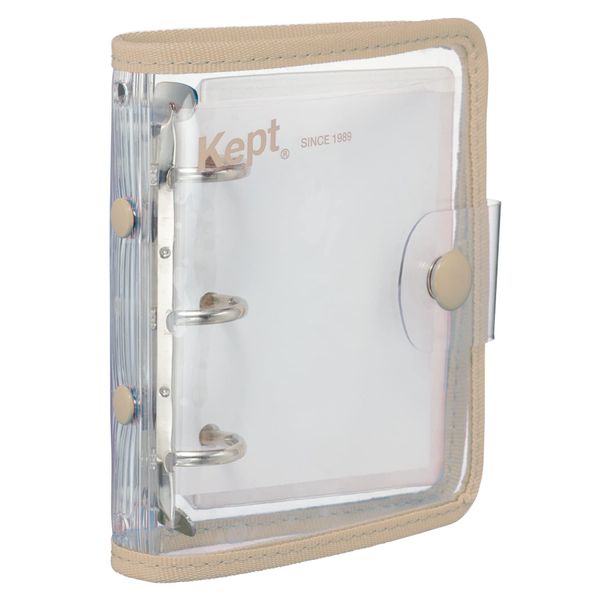 Raymay Fujii KP8SB Personal Organizer, Kept Mini Binder, 3 Holes, Sand Beige