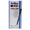 Artline 200 Apricot Fineliner Technical Drawing Pens - Pack 12