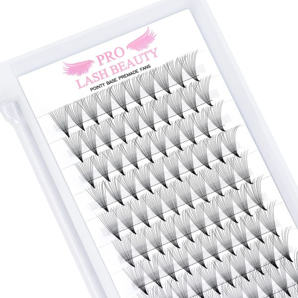 Pre Made Fan Eyelash Extensions 12D-D-0.05-12 Pointy Base Premade Fans Eyelash Extension 0.05 0.07 0.10 Lash Extensions Pre Fanned Russian Volume Lashes C D curl（12D-D-0.05-12）