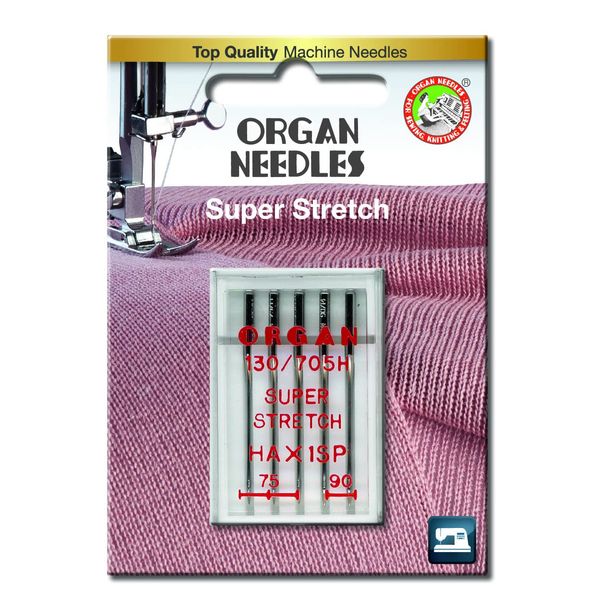 Organ Overer/Serger/Sewing Machines Needles HAx1SP Super Stretch (Mixed Pack)