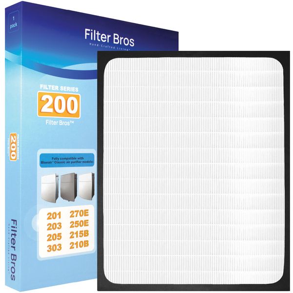 FilterBros BA200 Compatible With BLUEAIR Classic 200/300 HEPA Replacement Filter