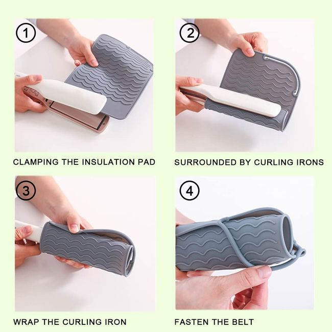 1pc Portable Heat Resistant Silicone Mat For Hair Straightener And Curling  Iron, Insulation Mat, Non-slip Hair Styling Tool For Travel
