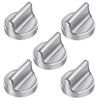 5PK Upgraded Gas Stove knobs Replacement Whirlpool Range Oven Knob Stainless Ste
