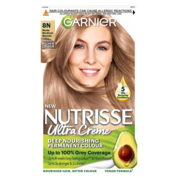 Garnier Nutrisse 8N Nude Medium Blonde Permanent Hair Dye