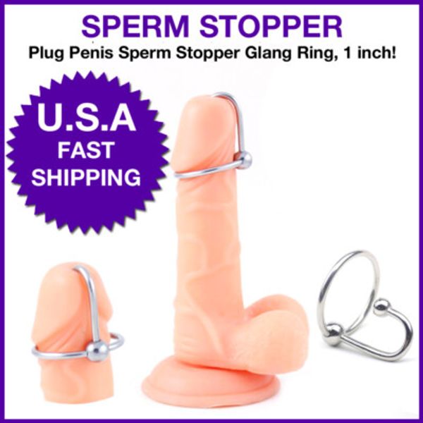 1" Sperm Stopper ring  with Glans Rolling Ball for extra stimulation