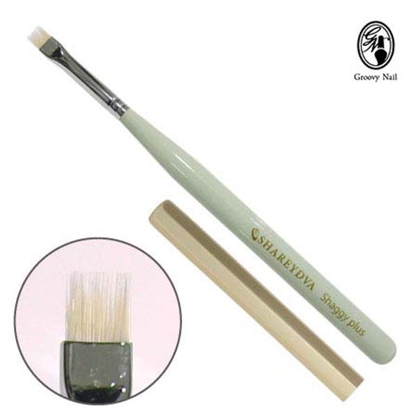 SHAREYDVA Gel Brush Shaggy Plus with Cap Art Brush Nail Tool Gel Nail Nekopos Compatible