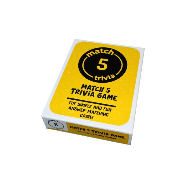 Match 5 Trivia Game - Simple Answer Matching Game. FREE SHIPPING