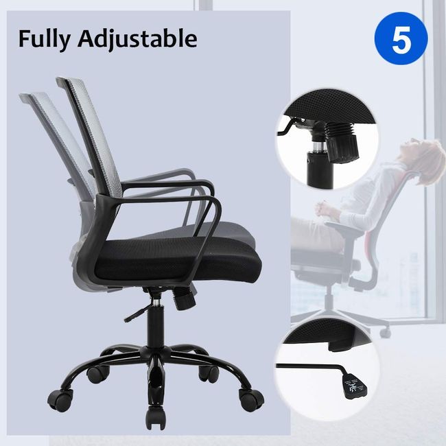 Home Office Chair Ergonomic Desk Chair Swivel Rolling Computer