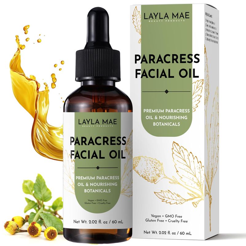 Layla Mae Paracress Facial Oil - Anti-Aging Moisturizing Essential Oil ...