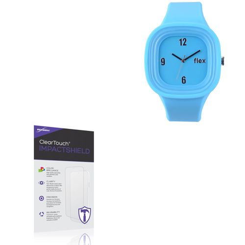 BoxWave Screen Protector Compatible With Flex Watches Mini (36mm) - ClearTouch ImpactShield (2-Pack), Impenetrable Screen Protector Flexible Film