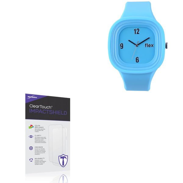 BoxWave Screen Protector Compatible With Flex Watches Mini (36mm) - ClearTouch ImpactShield (2-Pack), Impenetrable Screen Protector Flexible Film