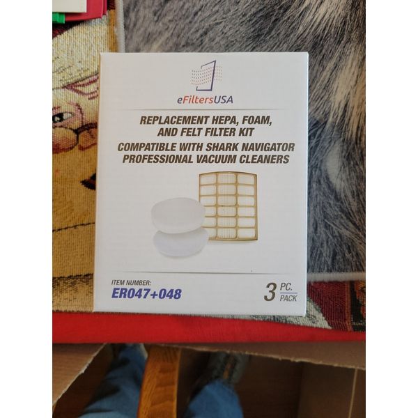 Replacement HEPA, Foam, And Felt Filter Kit For Shark Navigator Professional Vac