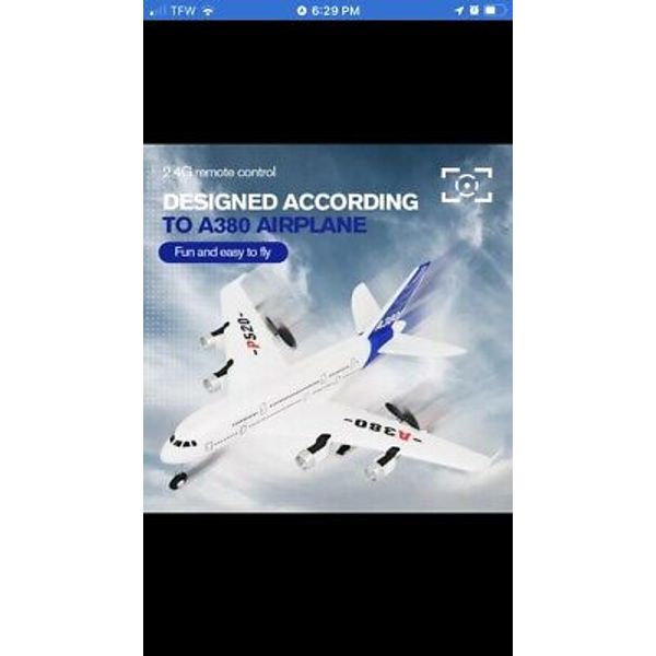 RC Plane Jetliner AIRBUS A380 Electric  AIRPLANE 3 Channel 2.4GHZ -RTF-P# 552