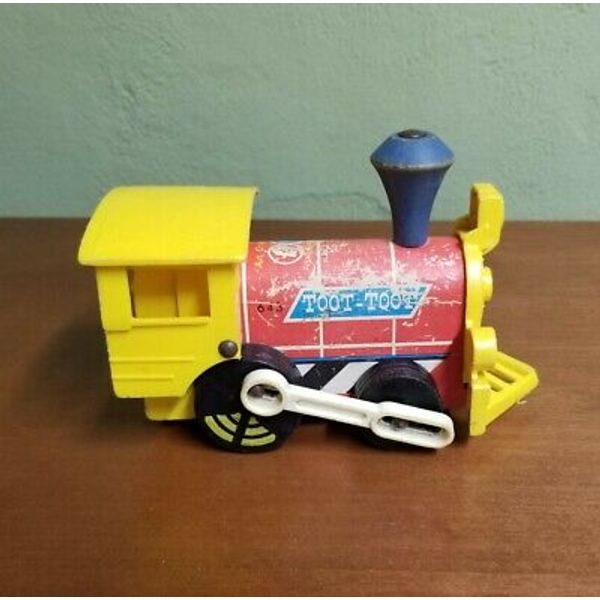 Vintage 1964 Fisher Price Toot Toot Train Engine Pull Along Toy