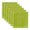 DII Basic Terry Collection Solid Windowpane Dishcloth Set, 12x12, Avocado, 6 Count