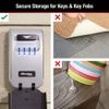Master Lock 5425D Set Your Own Combination Wall Mount Lock Box with Light Up Dials, 6 Key Capacity, Black
