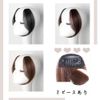 Wig, Bangs, Human Hair, 2 Pieces/Set, Sides, Heavy, Realistic, One-Touch, Center Divided Bangs, Natural, Ultra Thin, Popular, Point Wig, Dark Brown