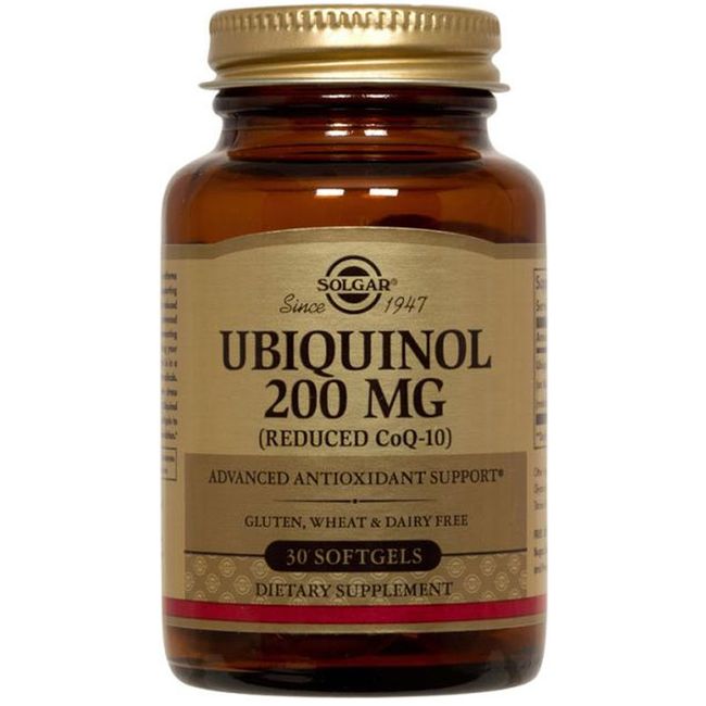 Solgar Ubiquinol 200mg Softgel Gluten Free