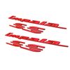 Rear Quarter Panel Emblem Badge Replacement for 1994 1995 1996 Impala Ss 2Pcs (Red)