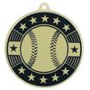 ZipToMeNow Bright Gold Baseball Texture Star Medals 5 Pack