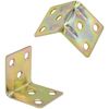 24 PCS L-Shaped Brackets,Furniture Cabinet Hardware Corner Braces,Zinc-Plated Angle Brackets