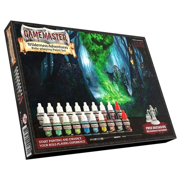 The Army Painter | GameMaster Wilderness Adventures Role-Playing Paint Set | 20 Bottles of 12ml Acrylic Paint | 1 Dry Brush | 1 Plastic Witch Miniature for Warhammer 40k and Dungeons and Dragons