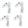 4 Pcs Reusable White Electrode Lead Cable for Digital Massager Pinook 2.5mm Plug