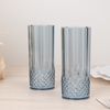 6 Dusty Blue 14 oz Crystal Plastic Drinking Glasses Party Events Tableware