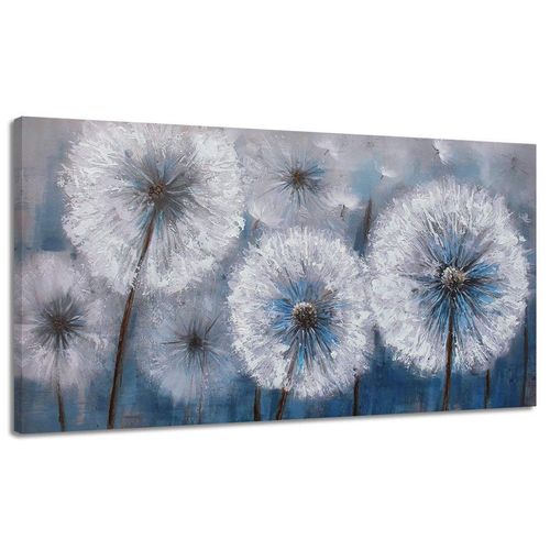 Dandelion Painting Wall Art Canvas Print Picture for Living Room Large White Flower Flora Home Bedroom Decoration Modern Framed Artwork Decor, 20x40