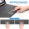 Rii Surface Pro 7 Keyboard - Bluetooth 5.2, 7-Color Backlight, Compatible with Surface Pro 7 Plus/7/6/5/4/3, Gray