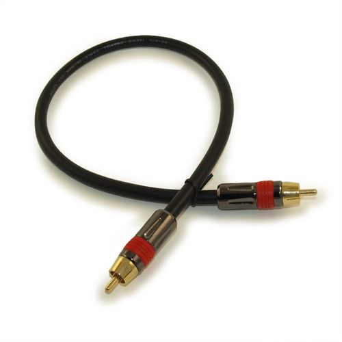 MyCableMart 12 inch 1 Wire RCA Premium Digital Audio SubWoofer/Video Cable in Wall